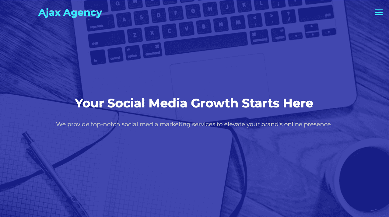 Ajax Agency Website Screenshot